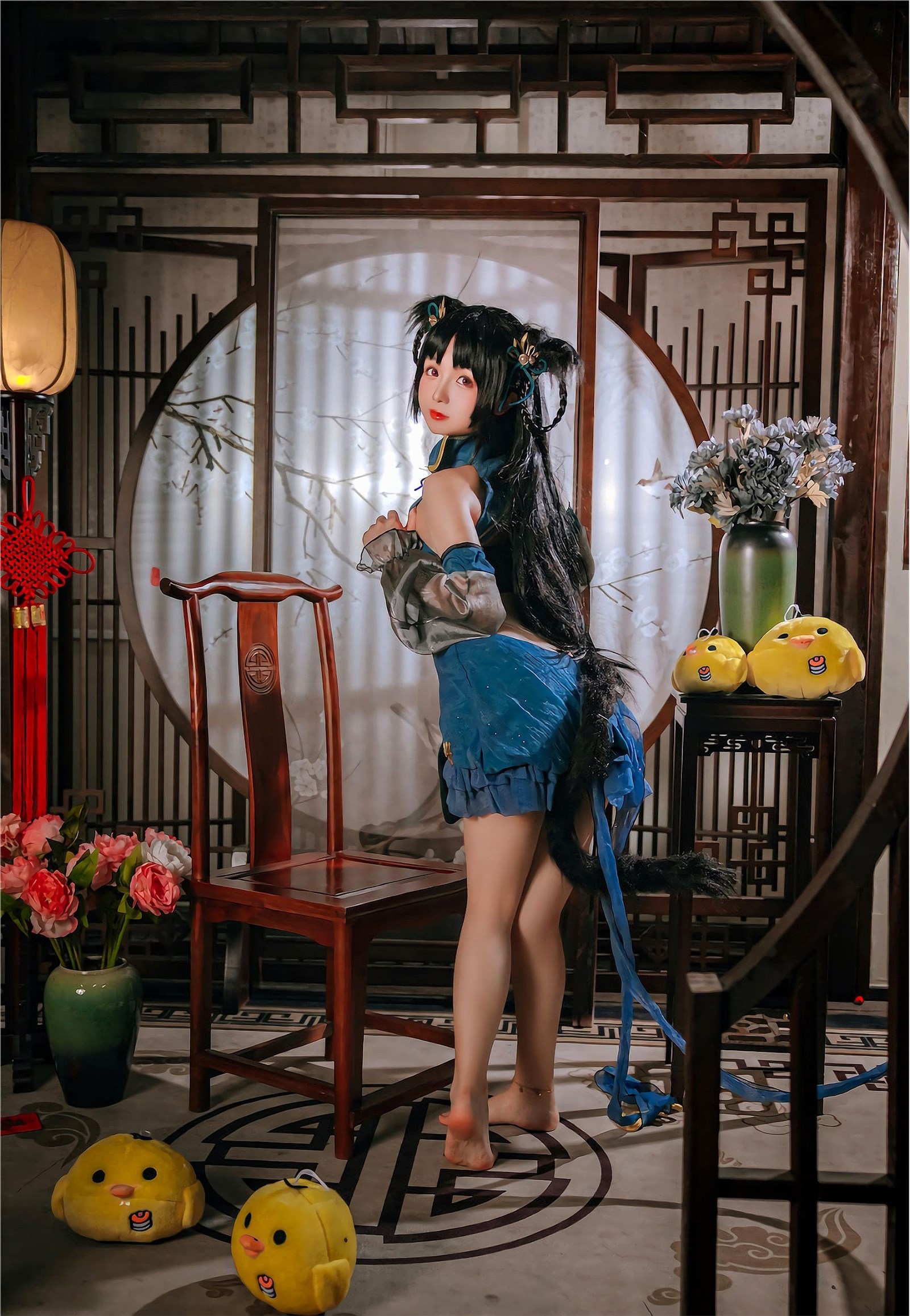 Rinaijiao Vol.077 Blue Line Trendy Qipao(7)